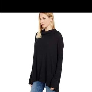Free people juicy long sleeve cowl neck waffle knit thermal